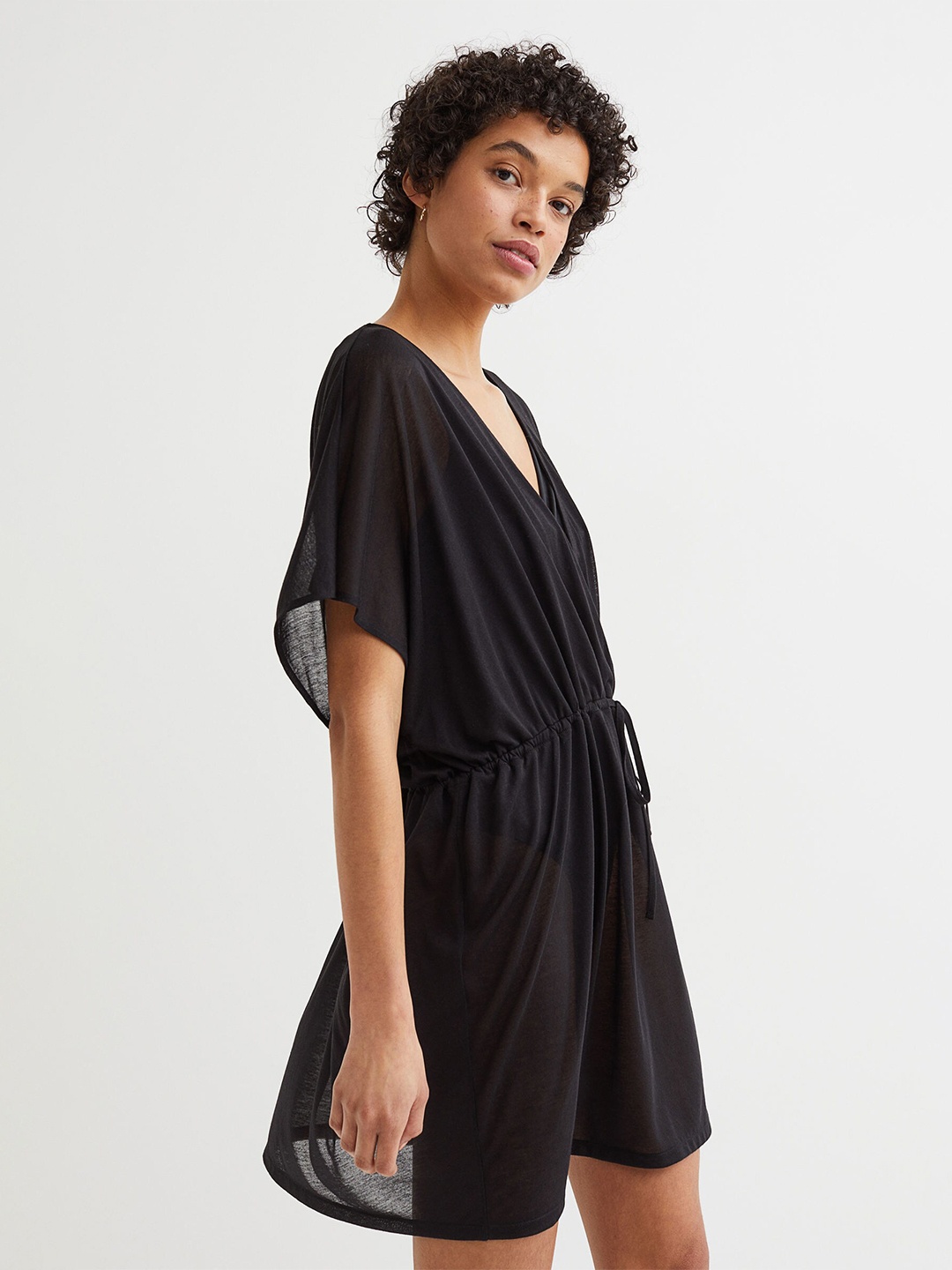 

H&M Women Black Solid Beach kaftan