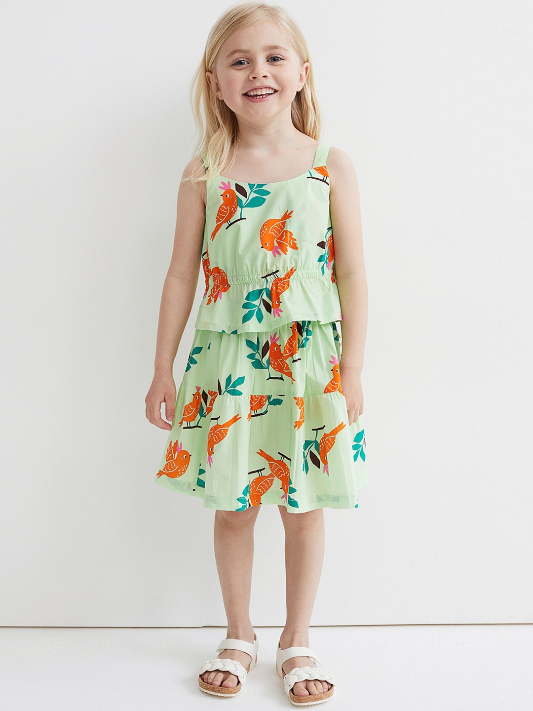 

H&M Girls Green 2 Piece Cotton Poplin Set