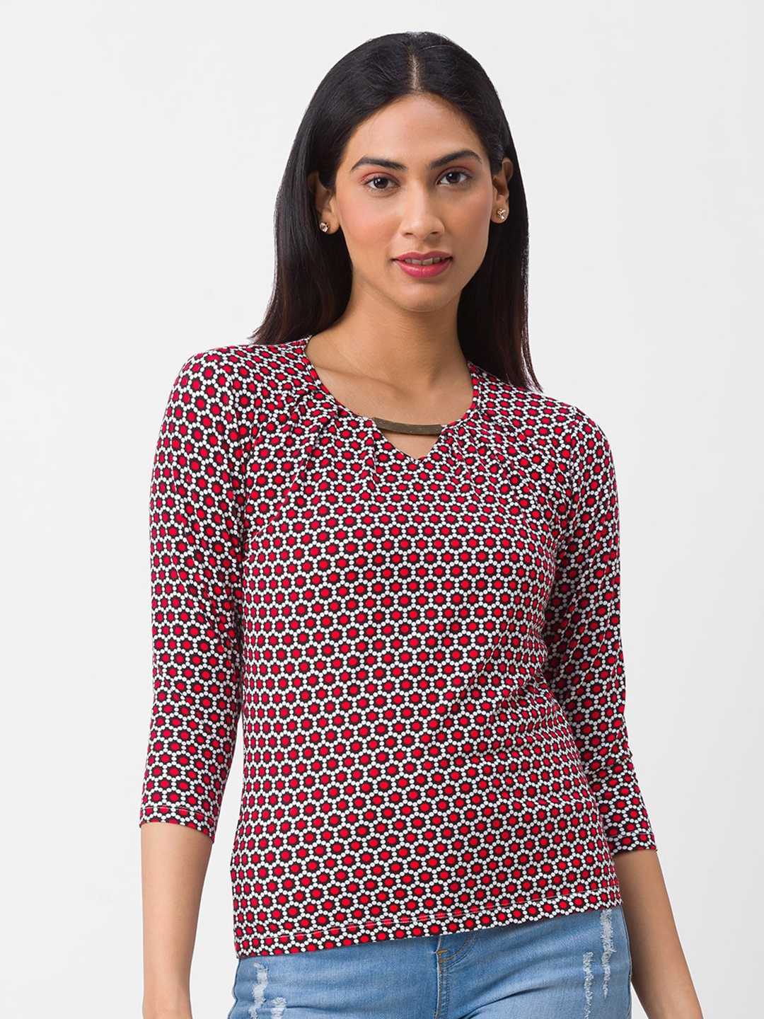 

Globus Multicoloured Geometric Print Top, Multi