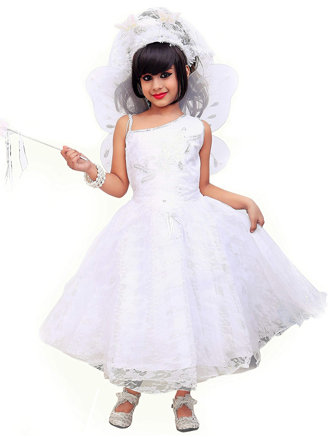 

Kidling White Net Maxi Dress