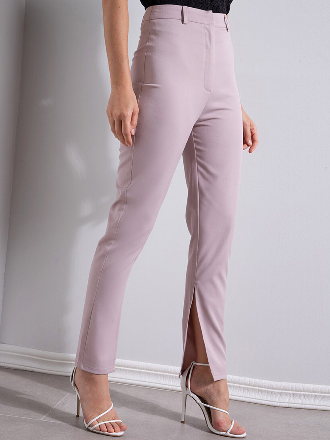 

ZALORA OCCASION Women Beige Slim Leg Trousers