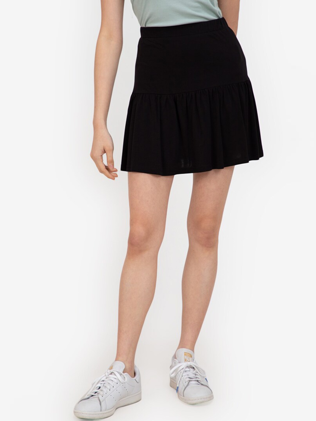 

ZALORA BASICS Black Drop Waist Jersey Skirt