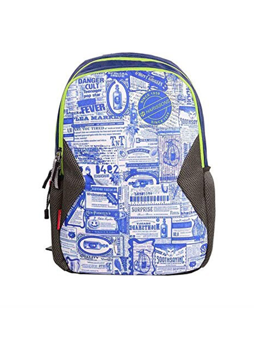 

Harissons Navy Blue & White Graphic Printed Backpack