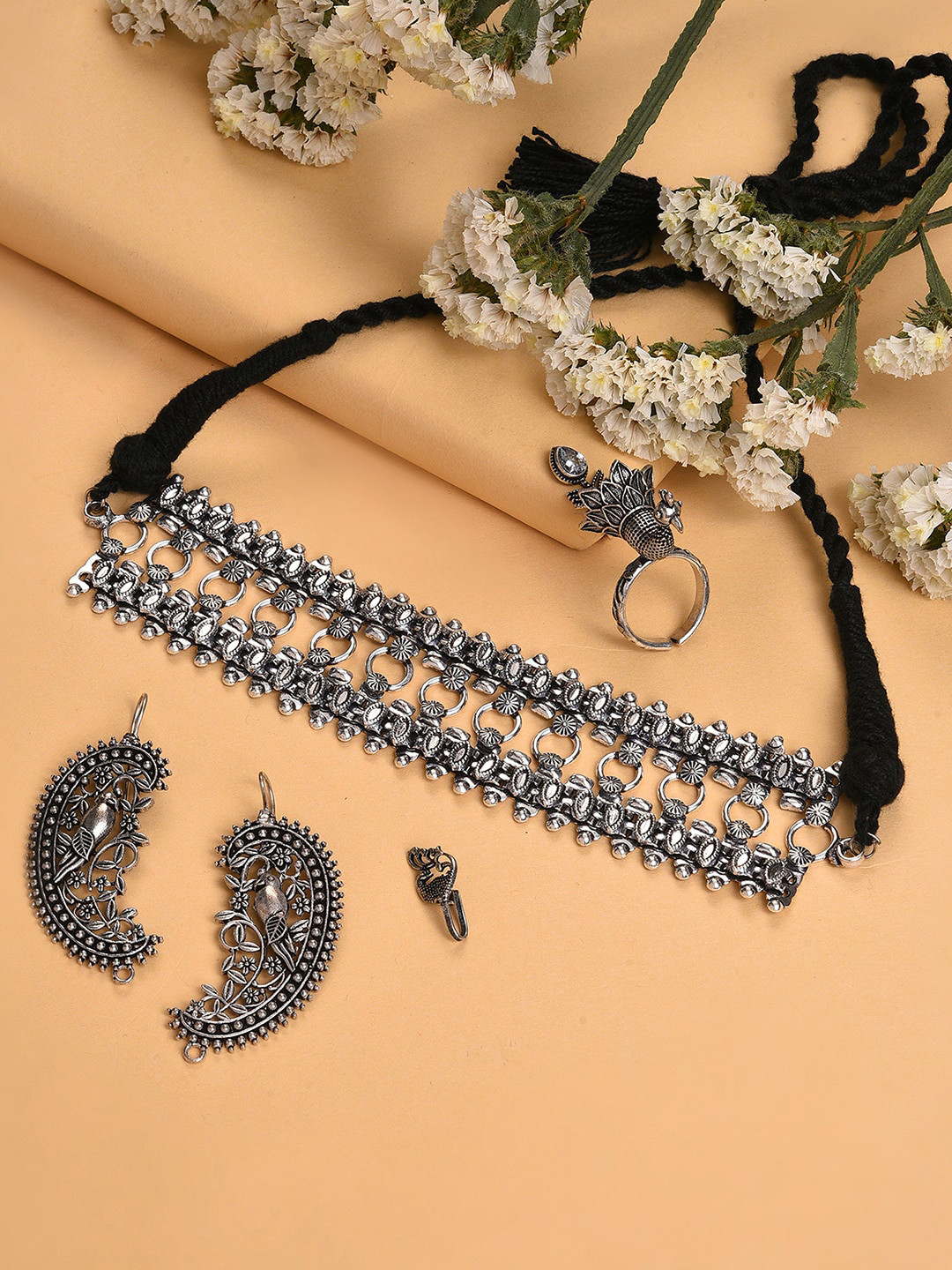 

SOHI Silver-Plated Designer Jewellery Set
