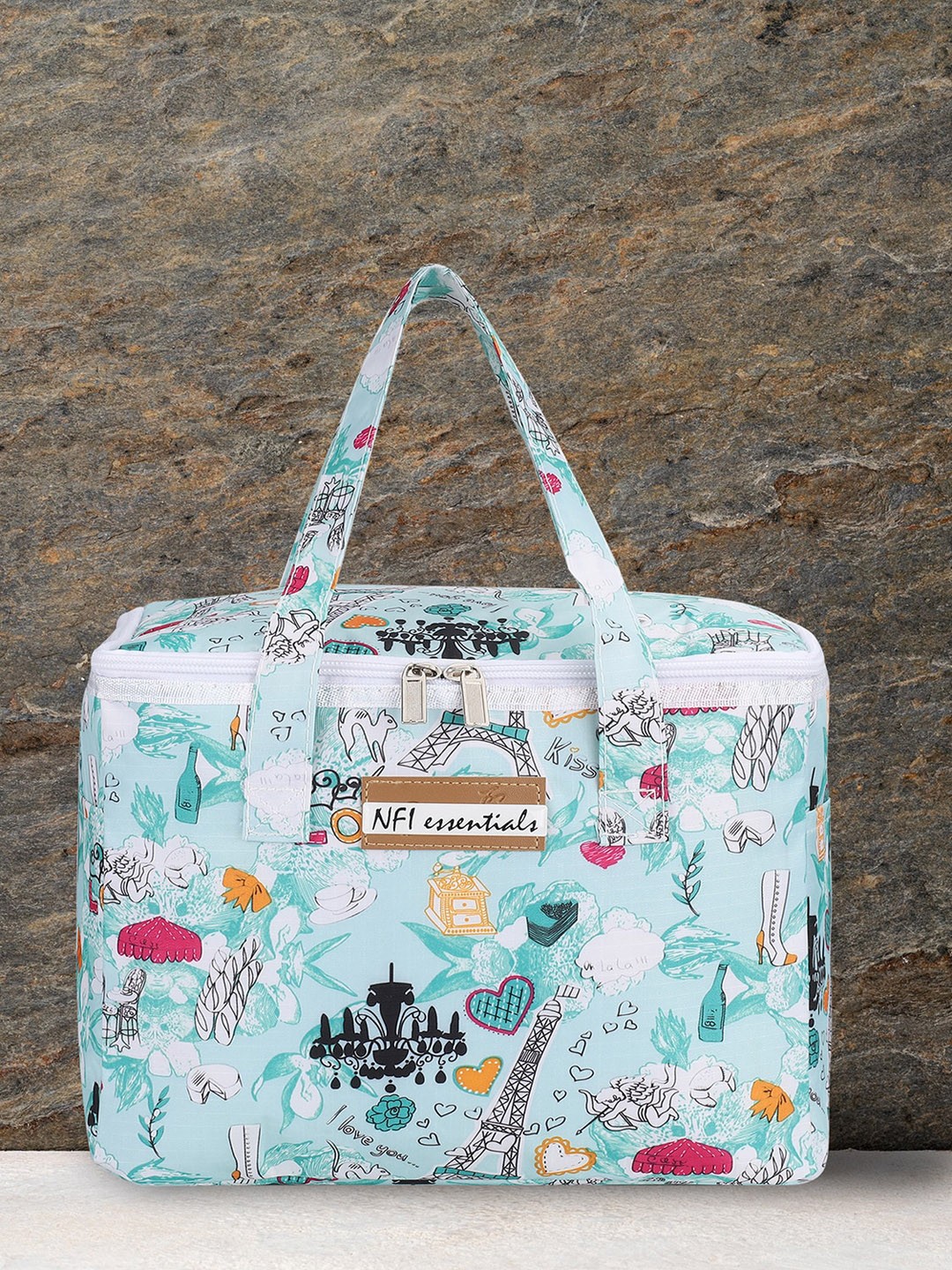 

NFI essentials Women Multi Colour Graphic Printed Thermal Portable Tiffin Bag