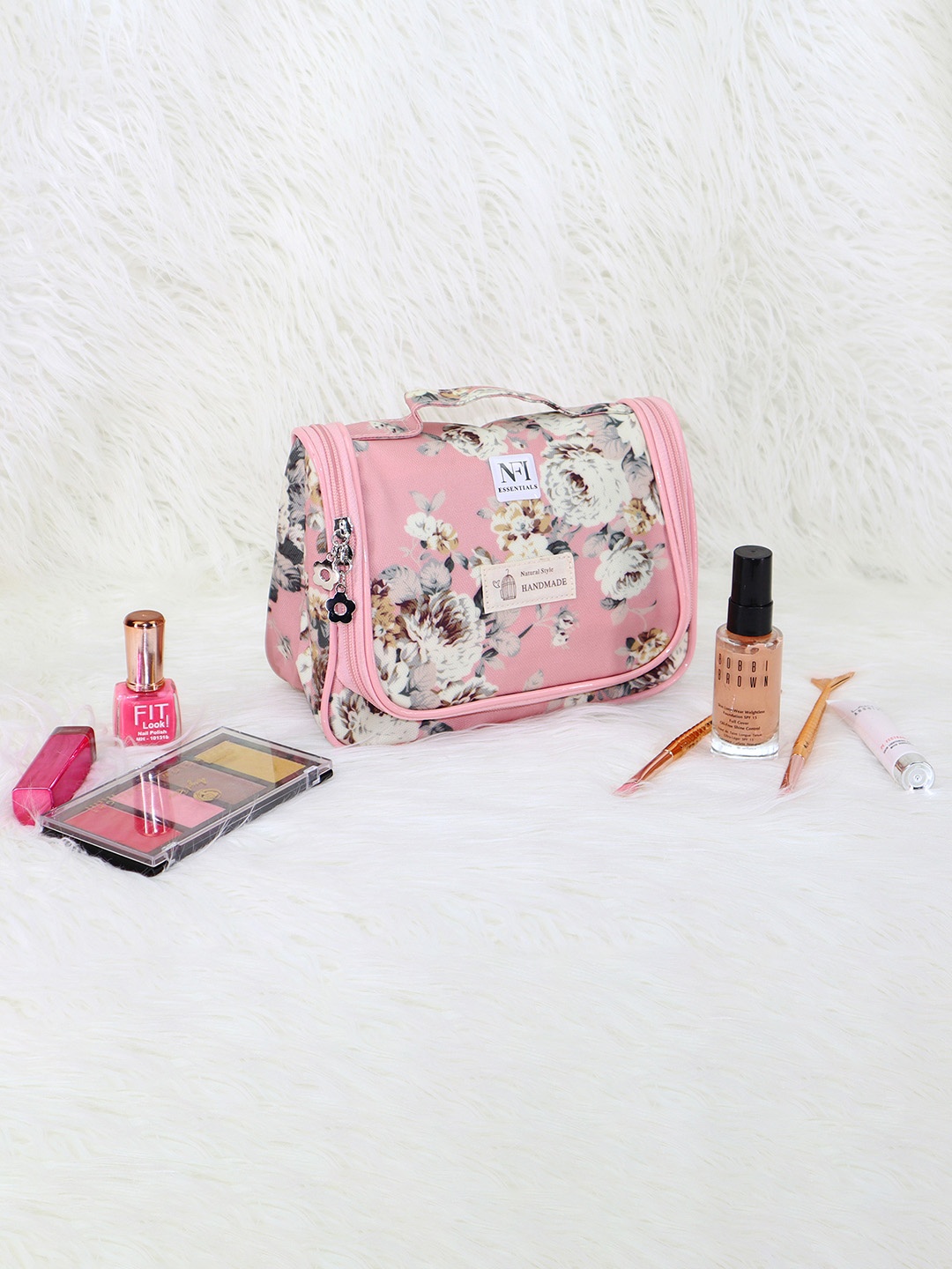 

NFI essentials Women Pink Printed Cosmetic Bag