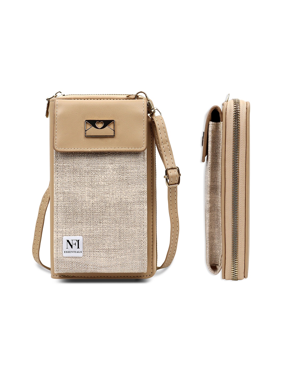 

NFI essentials Women Beige Solid Phone Holder