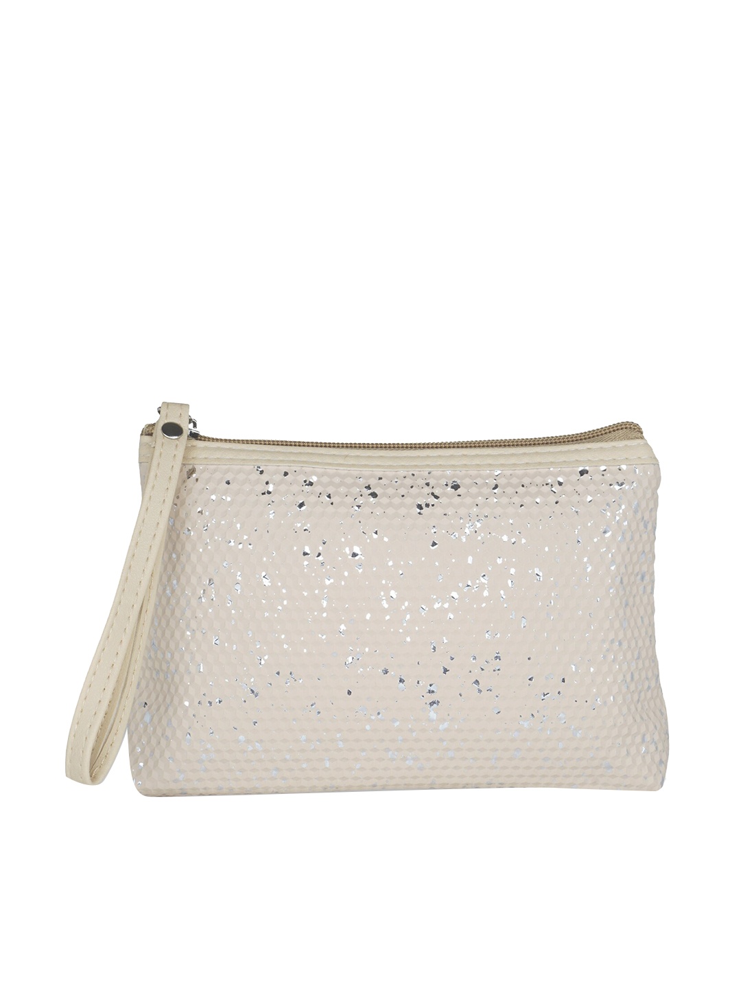 

NFI essentials Women Cream Glittery Makeup Pouch