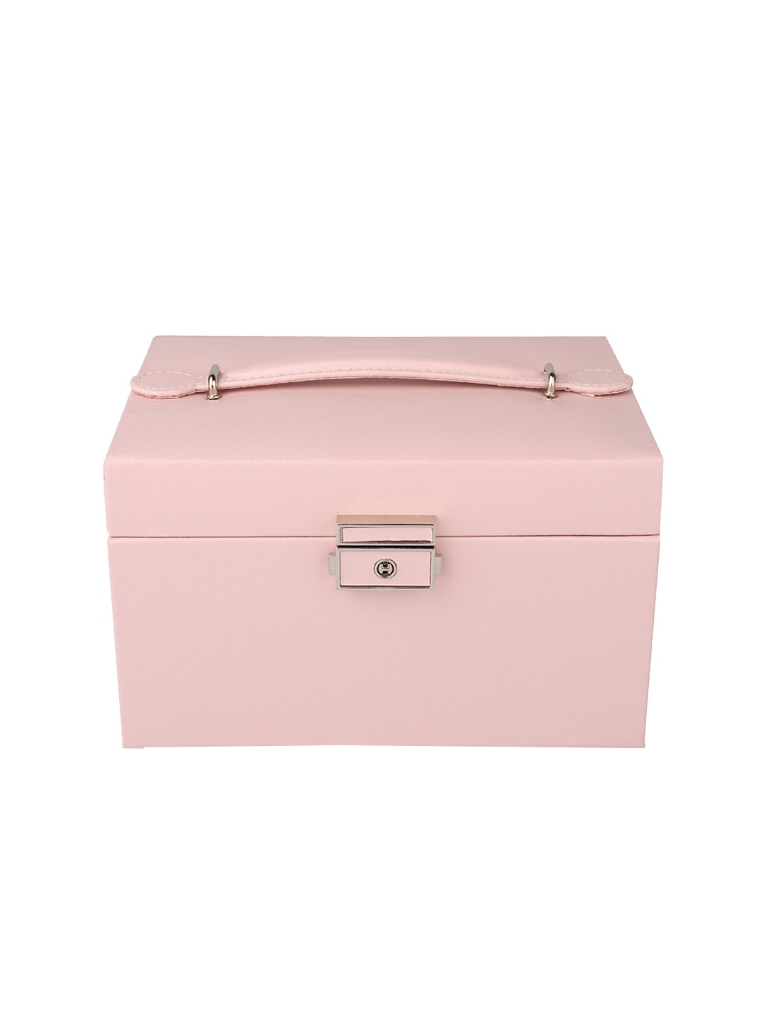 

NFI essentials Women's Pink Solid Jewellery Organiser Travel Case