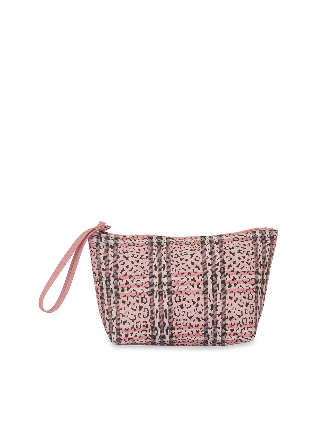 

NFI essentials Pink & Grey PU Makeup Pouch