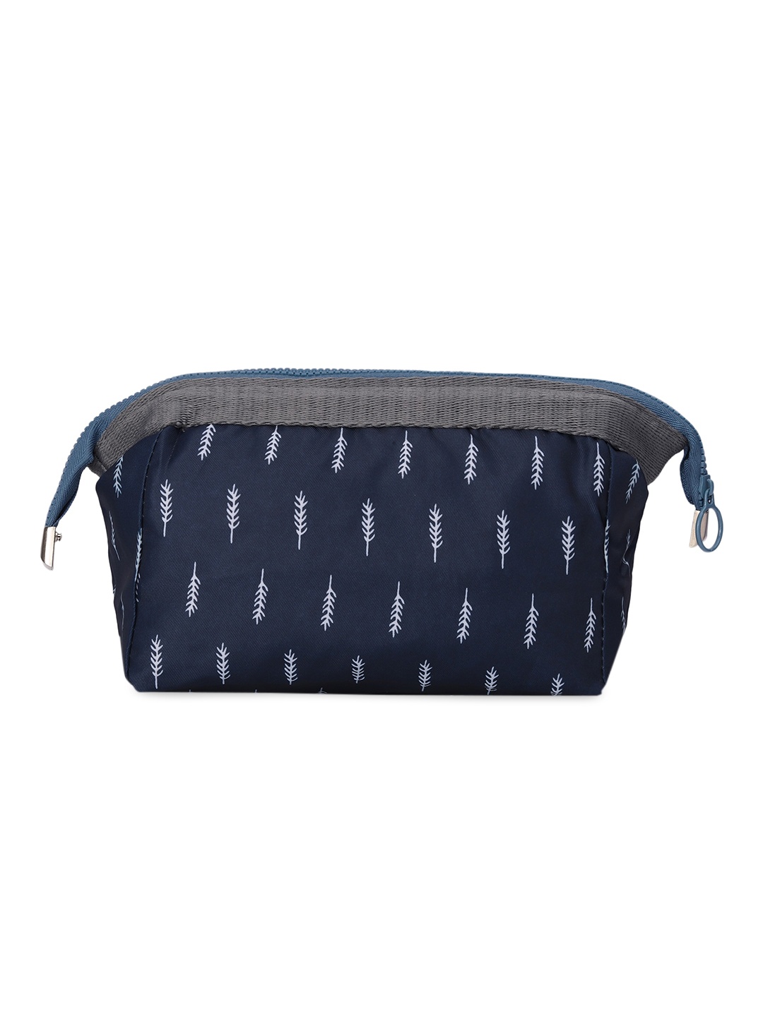 

NFI essentials Women Blue & Grey Printed Makeup Accessories Travel pouch