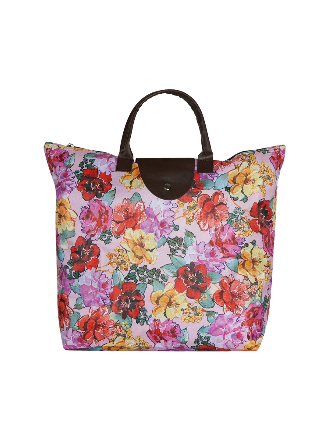 

NFI essentials Women Red & Purple Floral Printed Foldable Shopping Bag