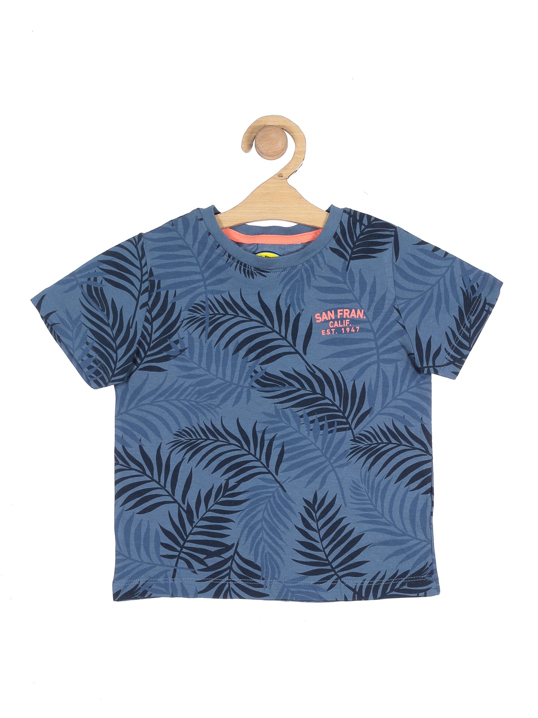 

Lil Lollipop Kids Unisex Blue Tribal Printed Tropical T-shirt