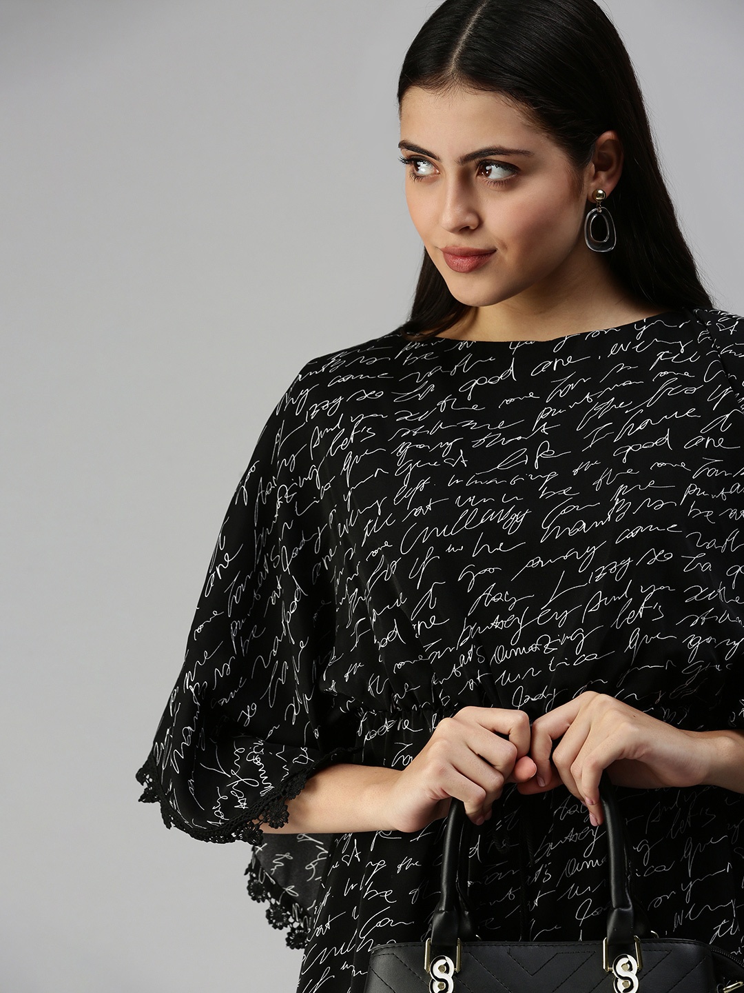

SHOWOFF Black Animal A-Line Dress
