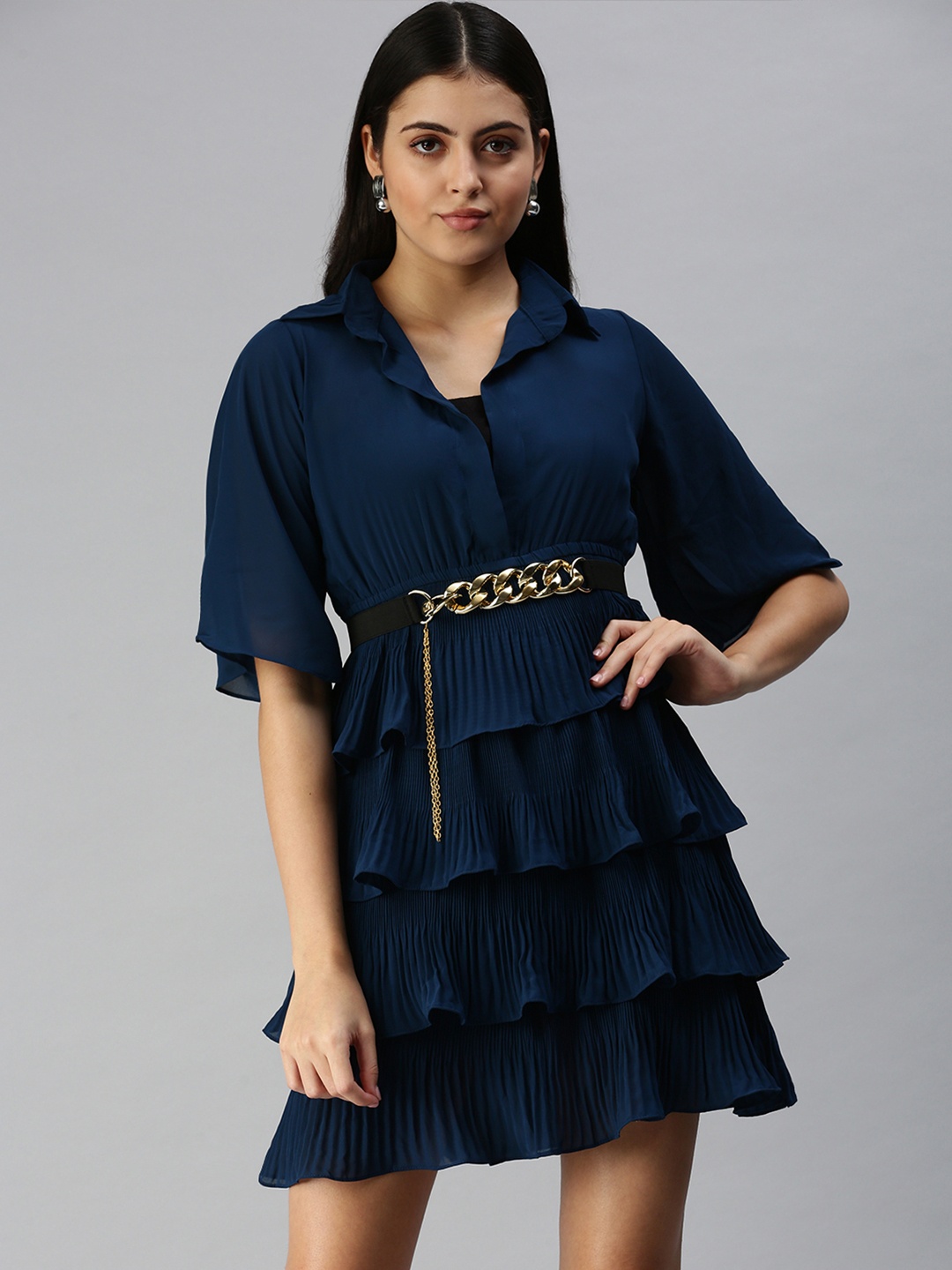 

SHOWOFF Teal Chiffon Dress