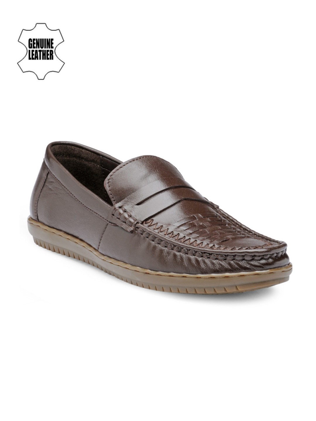 

Teakwood Leathers Men Brown Leather Semiformal Shoes