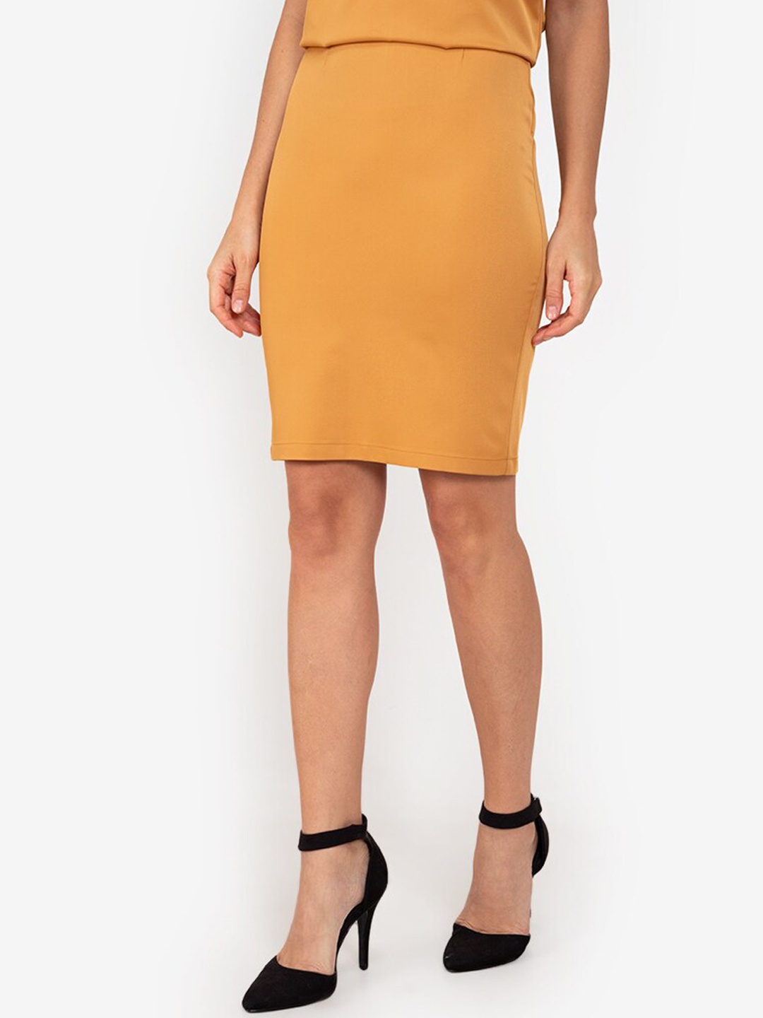 

ZALORA WORK Women Yellow Pencil Skirt