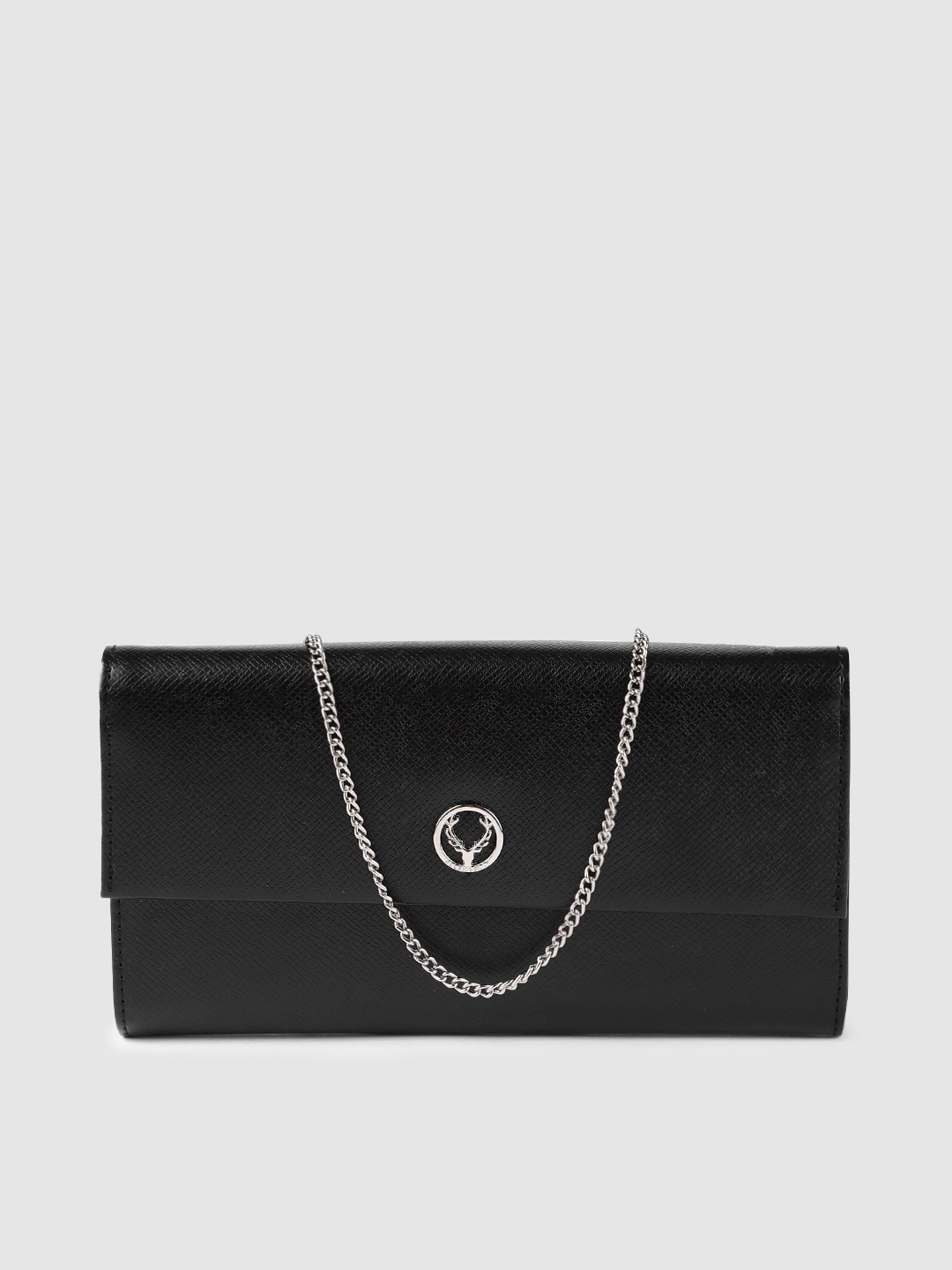 

Allen Solly Black PU Structured Handheld Bag