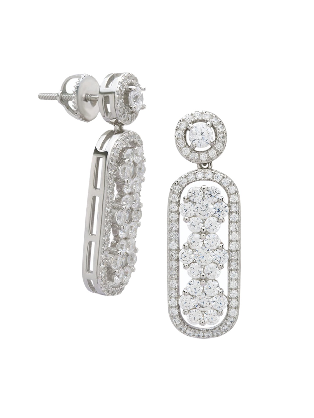 

ANAYRA White Circular Hoop Earrings