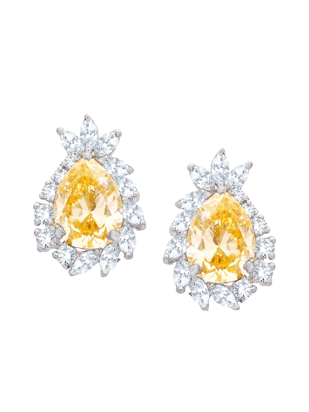 

ANAYRA White Circular Studs Earrings