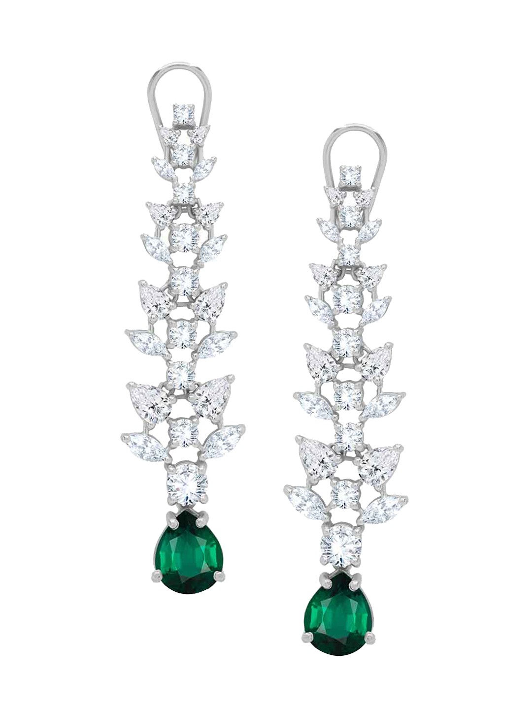 

ANAYRA White Circular Ear Cuff Earrings