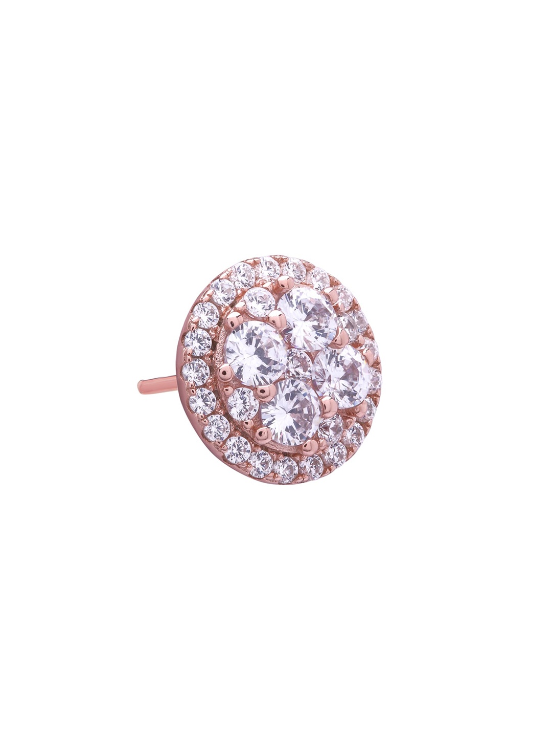 

ANAYRA White Circular Studs Earrings