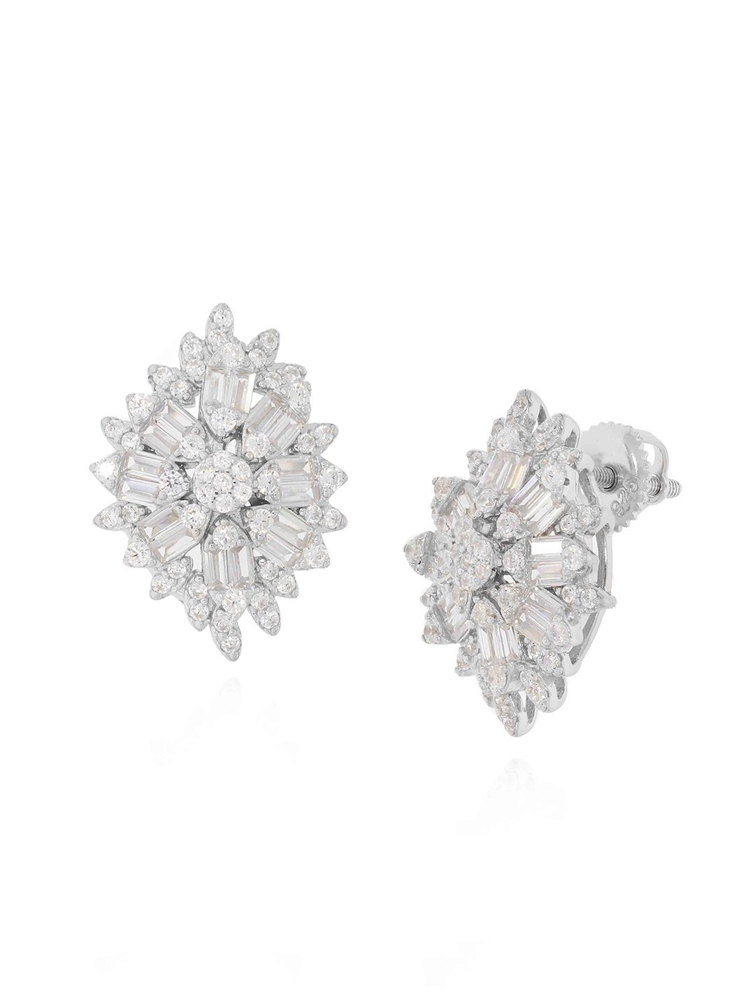 

ANAYRA White Circular Studs Earrings
