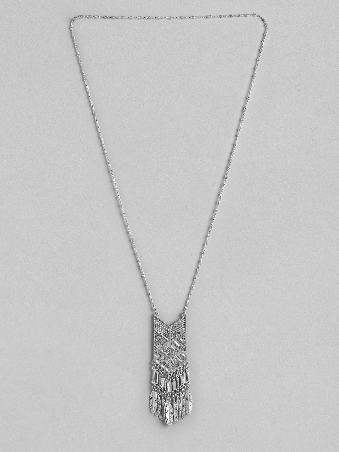 

RICHEERA Silver-Plated Feather Necklace