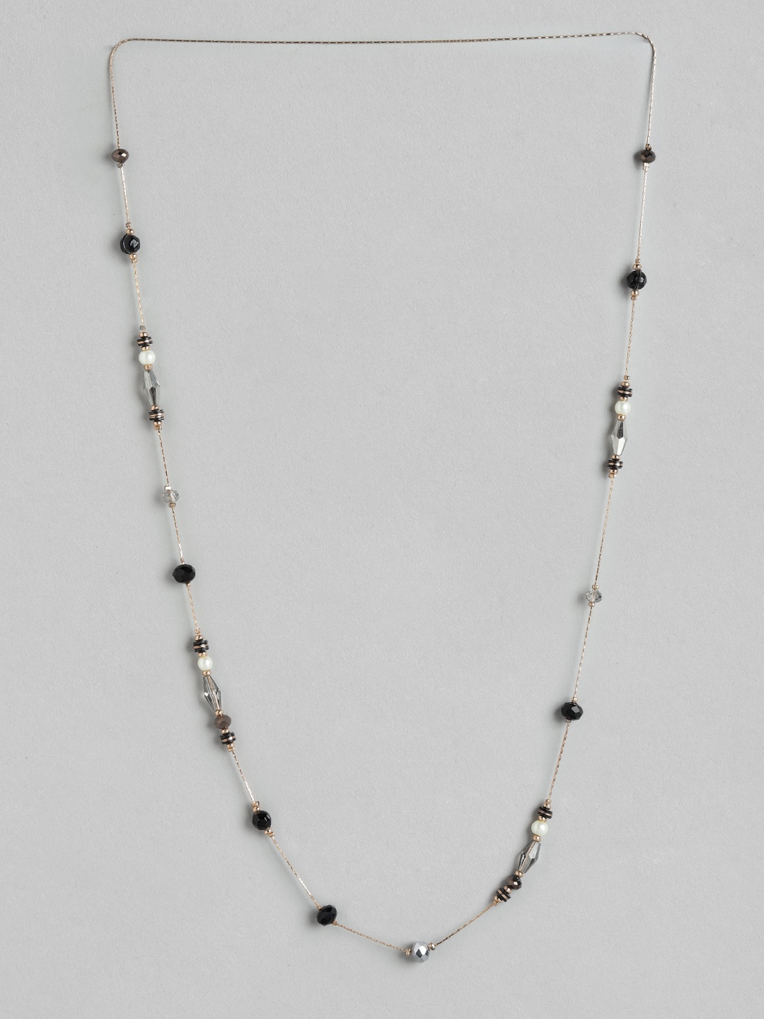 

RICHEERA Black Gold-Plated Beaded Chain