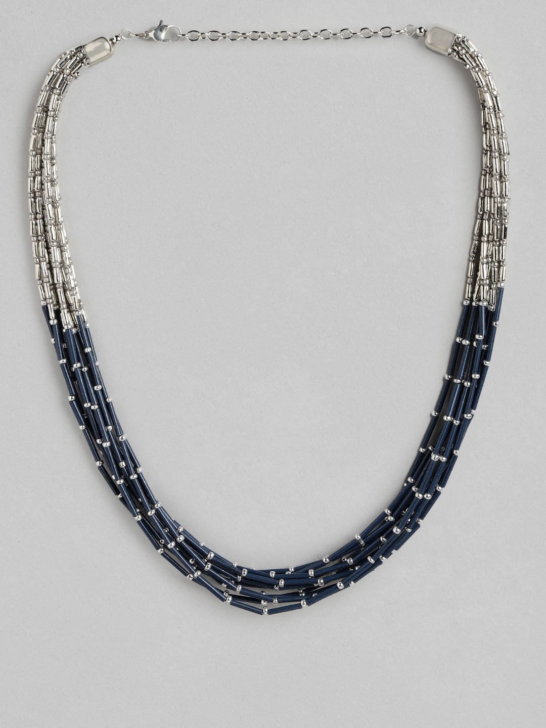 

RICHEERA Women Blue & White Beaded Necklace