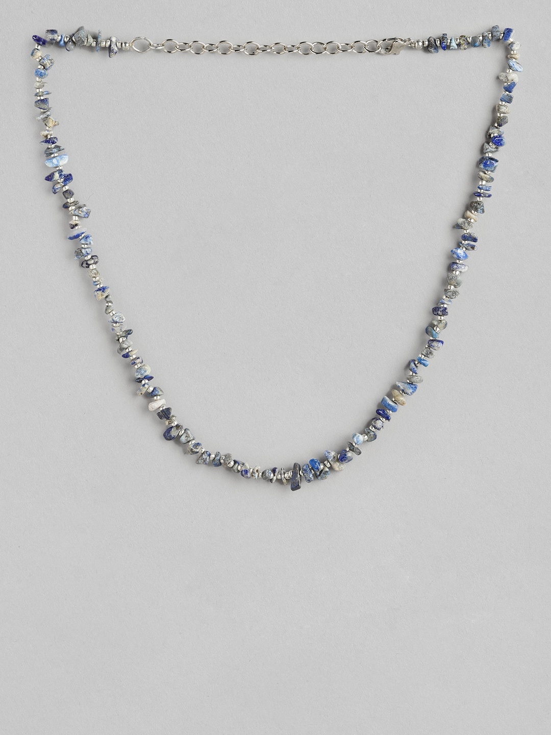 

RICHEERA Blue & White Beaded Necklace
