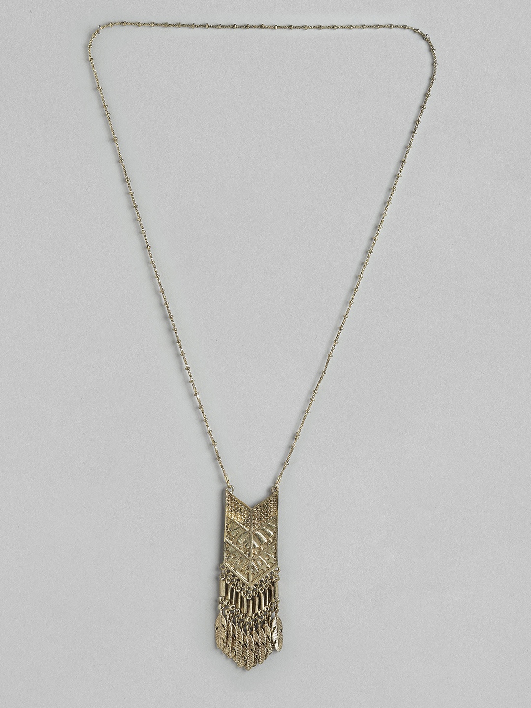 

RICHEERA Gold-Toned Feather Necklace