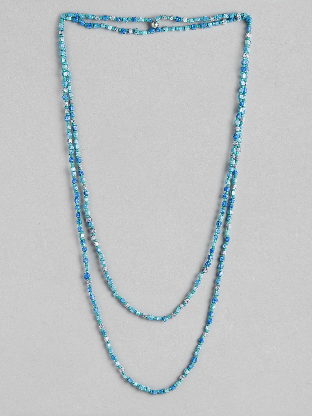 

RICHEERA Blue Artificial Beads Layered Necklace