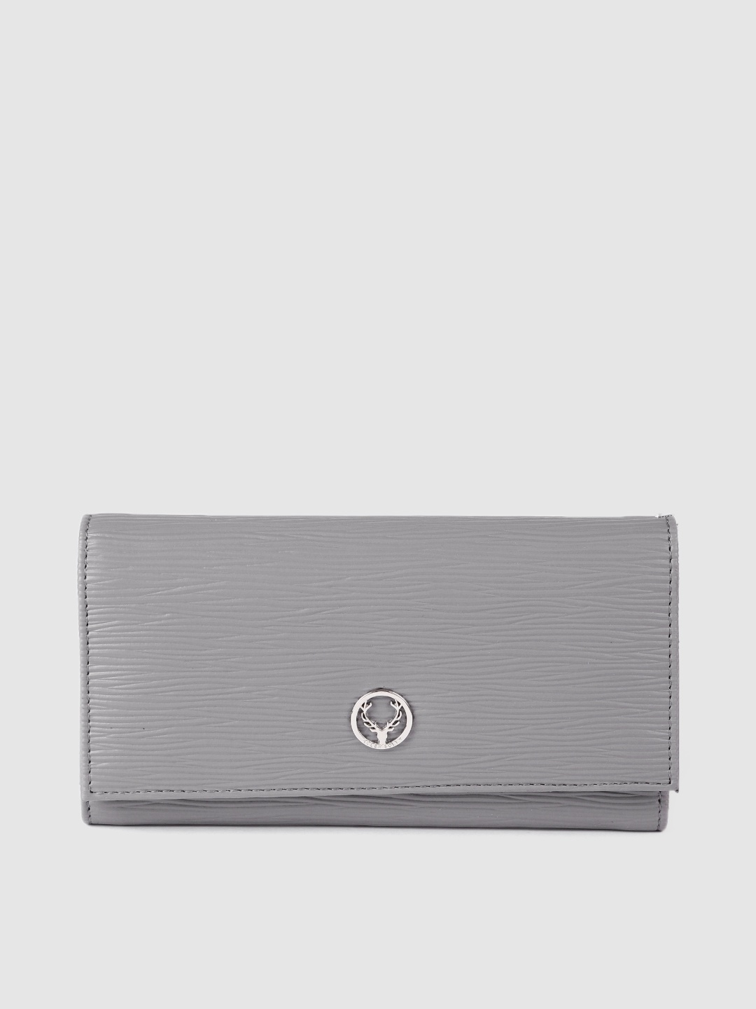 

Allen Solly Women Grey Solid Three Fold Wallet
