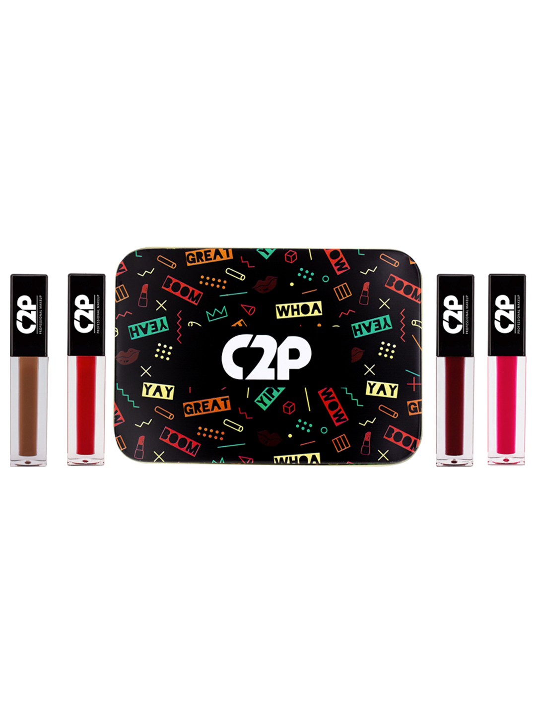 

C2P PROFESSIONAL MAKEUP Set Of 4 Epic Matte Lipink - 10 ml, Multi