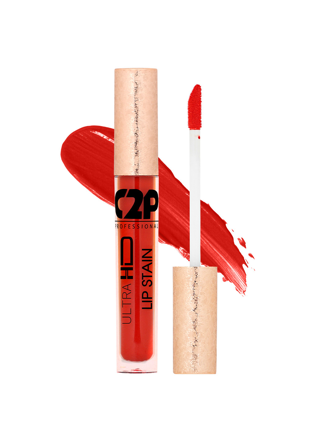 

C2P PROFESSIONAL MAKEUP Lip Stain Liquid Lipstick - Warm Blood 08 5ML, Maroon