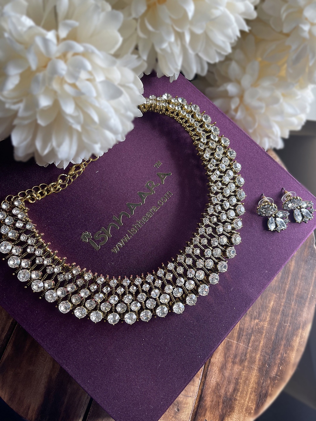 

Ishhaara Gold-Plated Diamond Choker Necklace
