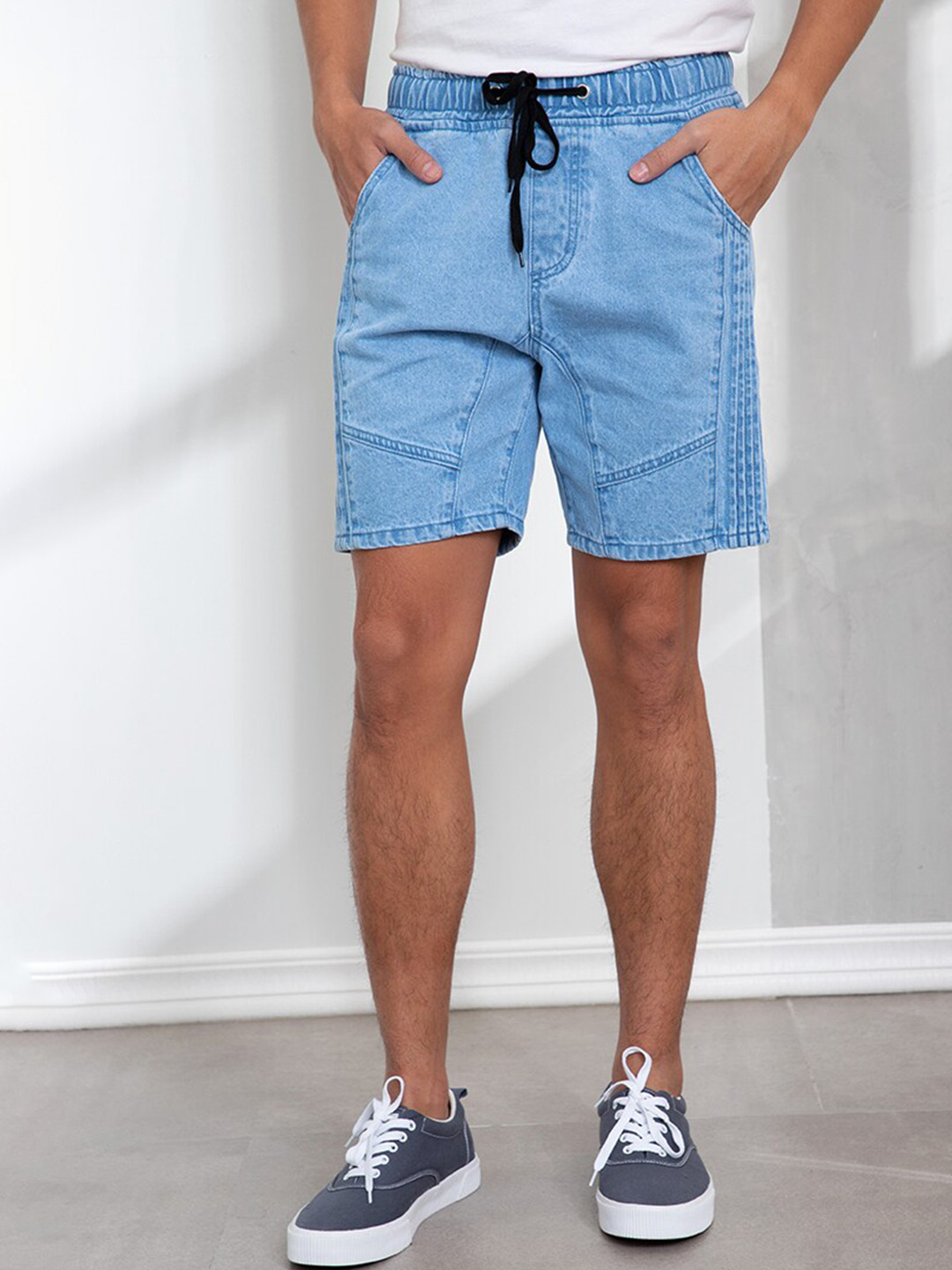 

ORIGIN BY ZALORA Men Blue Organic Cotton Denim Shorts