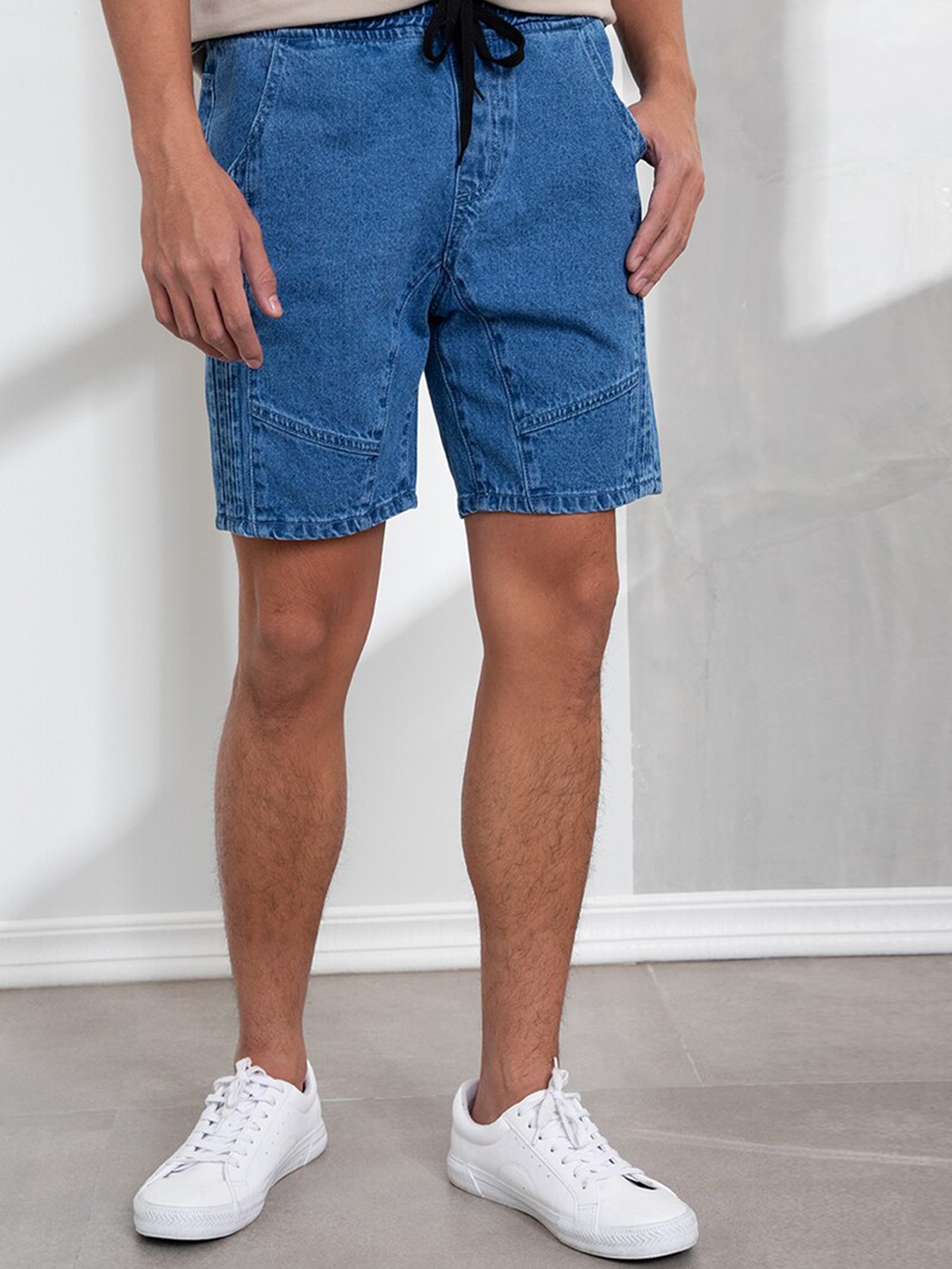 

ORIGIN BY ZALORA Men Blue Organic Cotton Denim Shorts