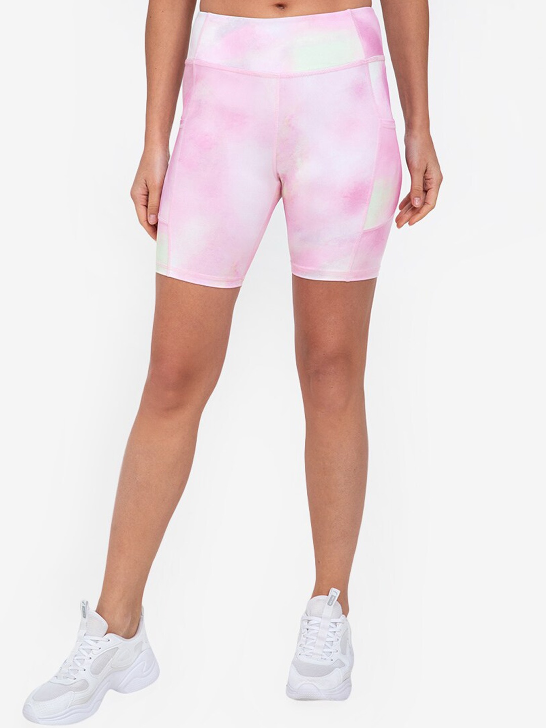 

ZALORA ACTIVE Women Pink Printed High-Rise Shorts