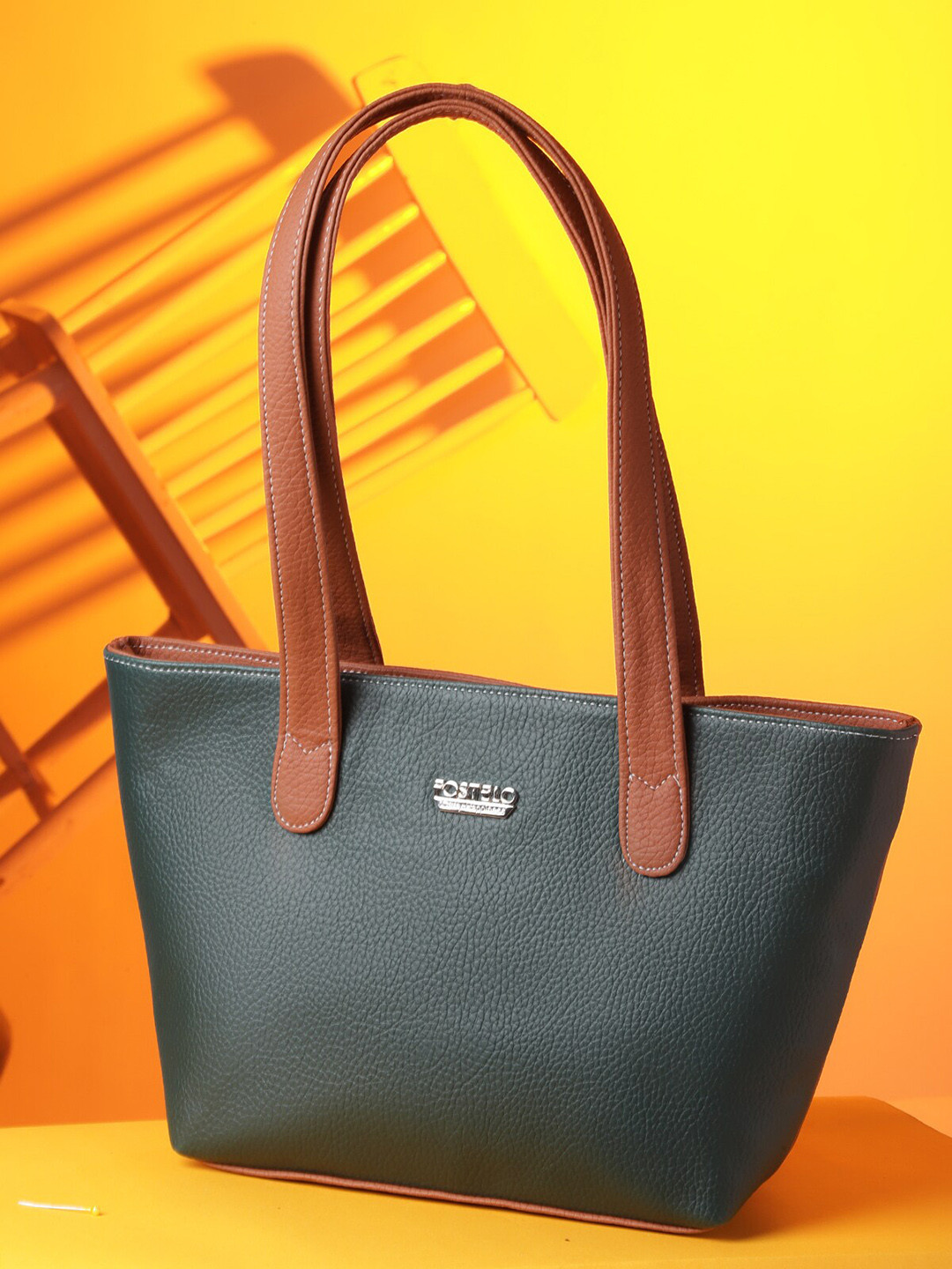 

Fostelo Green PU Structured Shoulder Bag