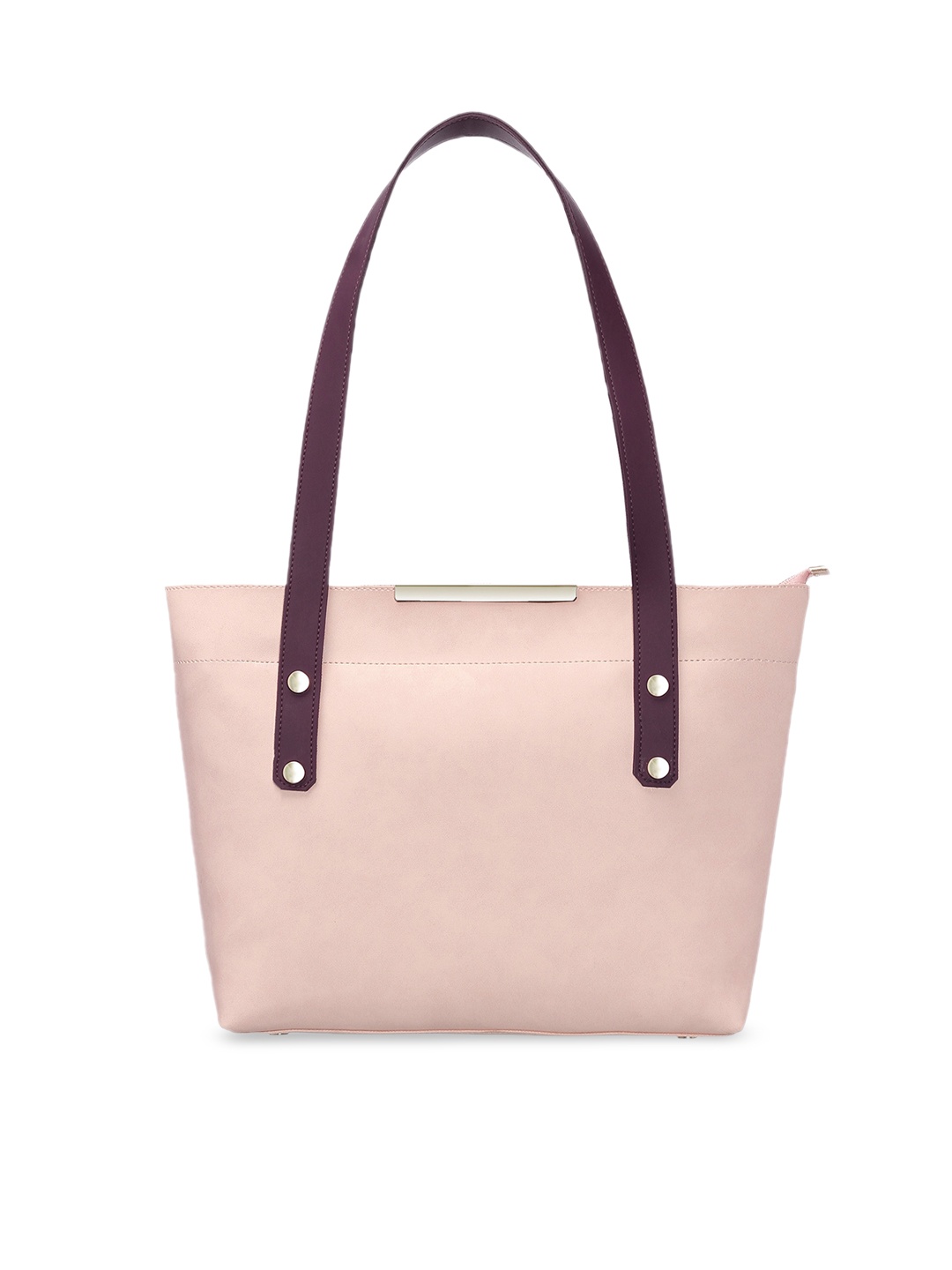 

Fostelo Women Beige PU Oversized Shopper Shoulder Bag, Rose gold