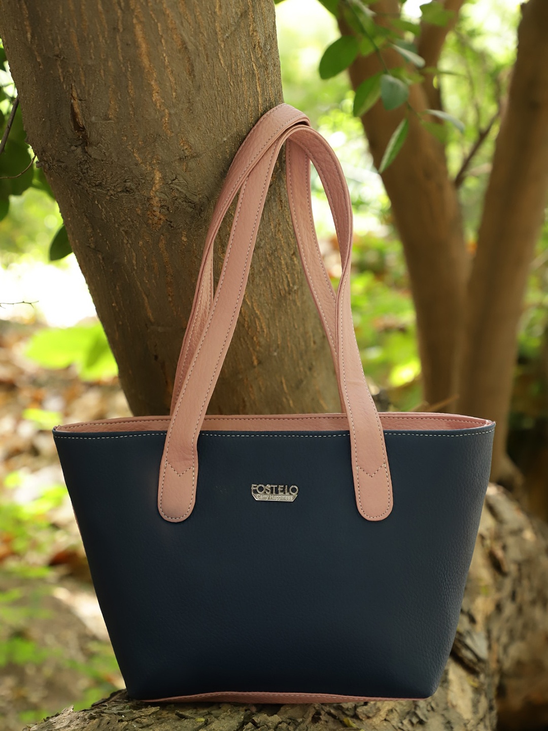 

Fostelo Blue PU Structured Shoulder Bag with Quilted
