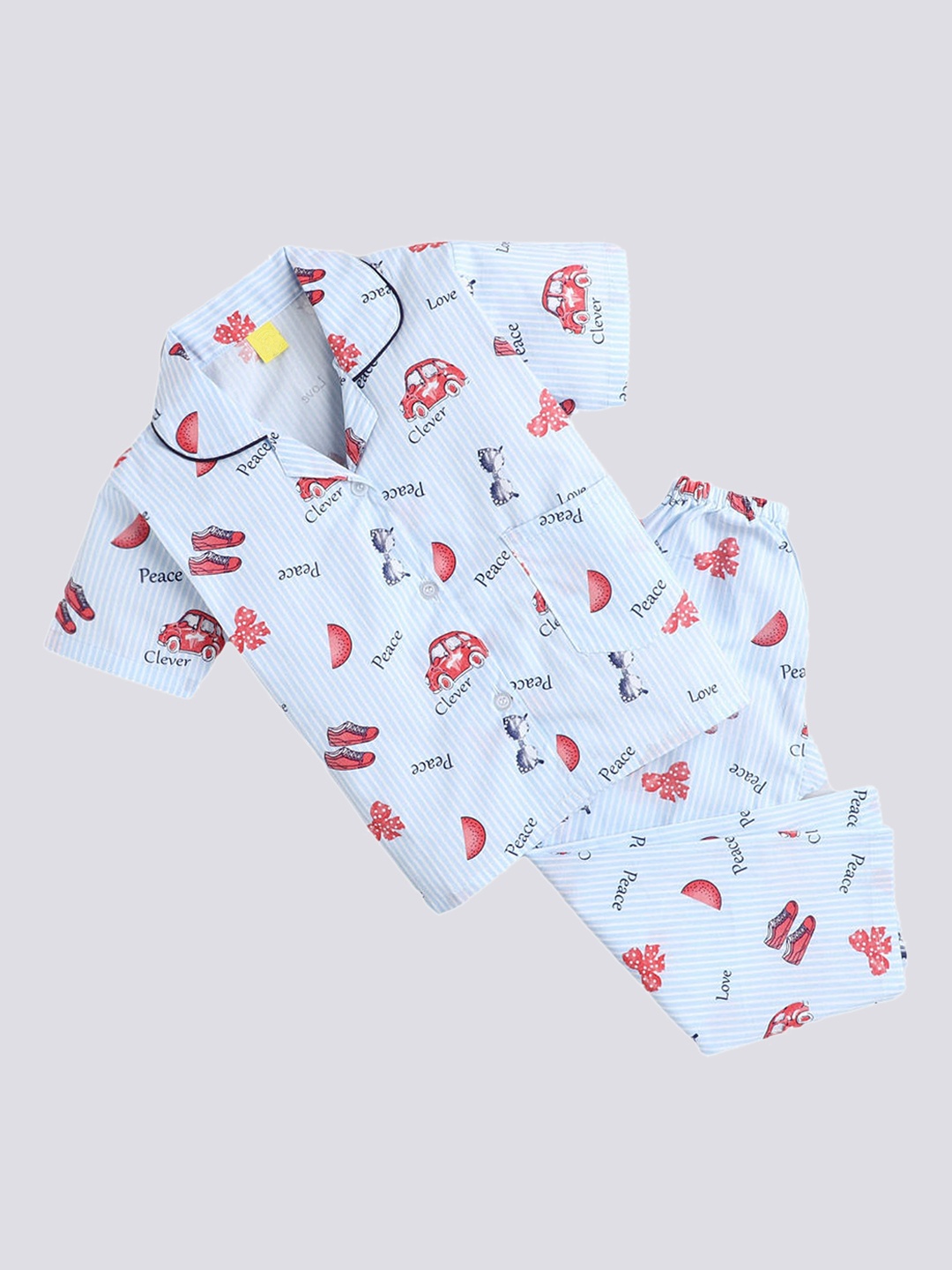 

The Magic Wand Unisex Kids White Night suits