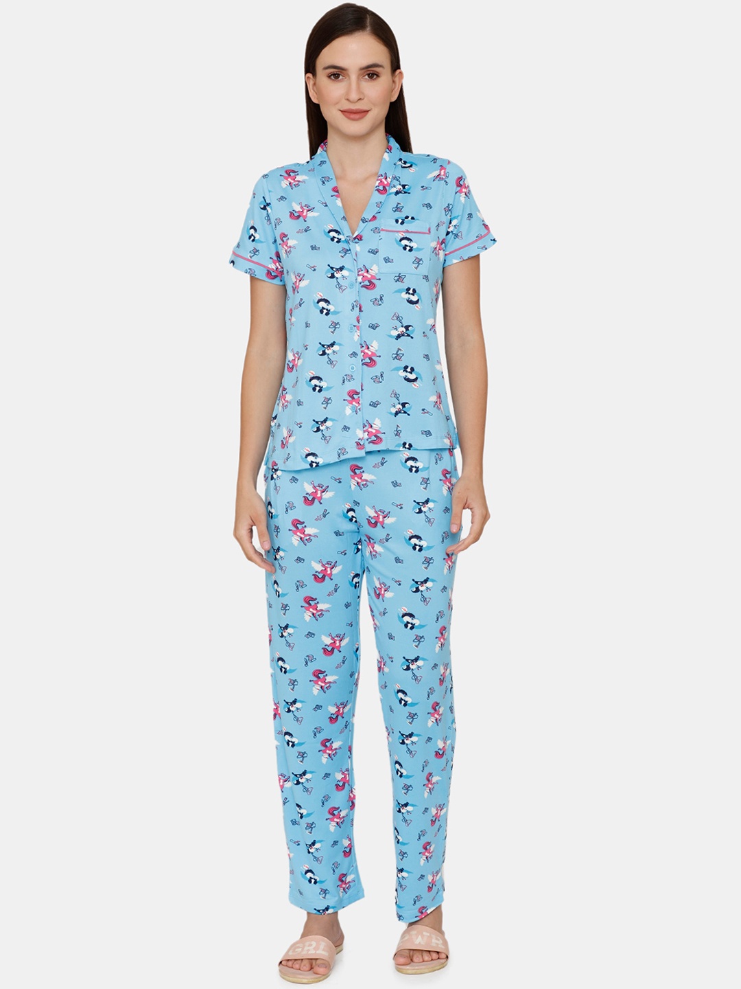 

Zivame Women Blue Night suits