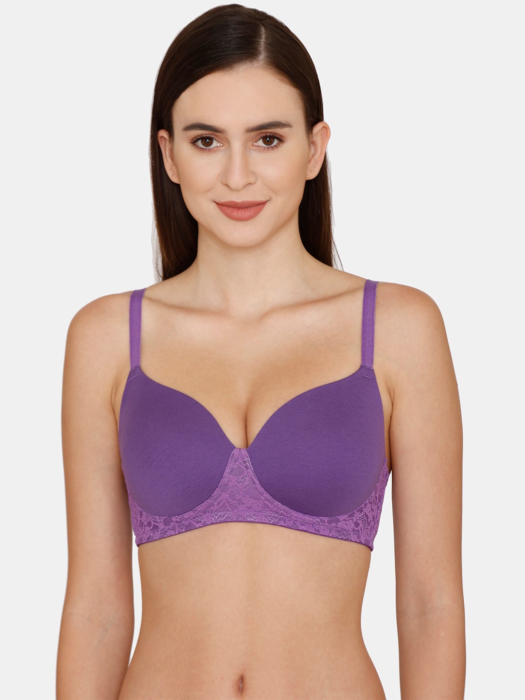 

Zivame Purple Lightly Padded T-Shirt Bra