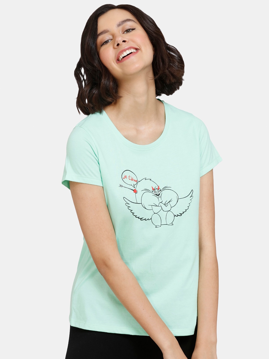 

Zivame Green Print Top