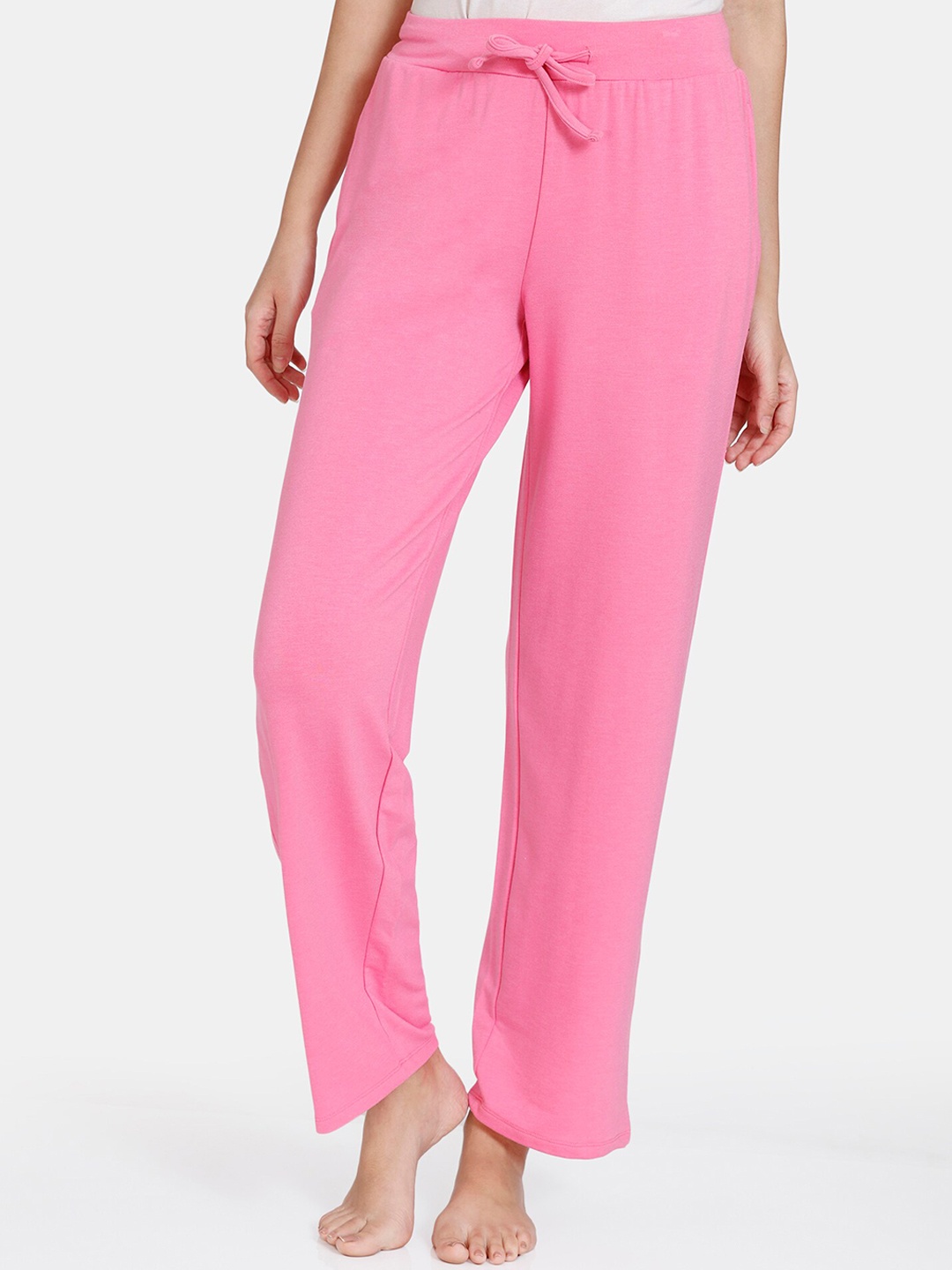 

Zivame Women Pink Solid Lounge Pants