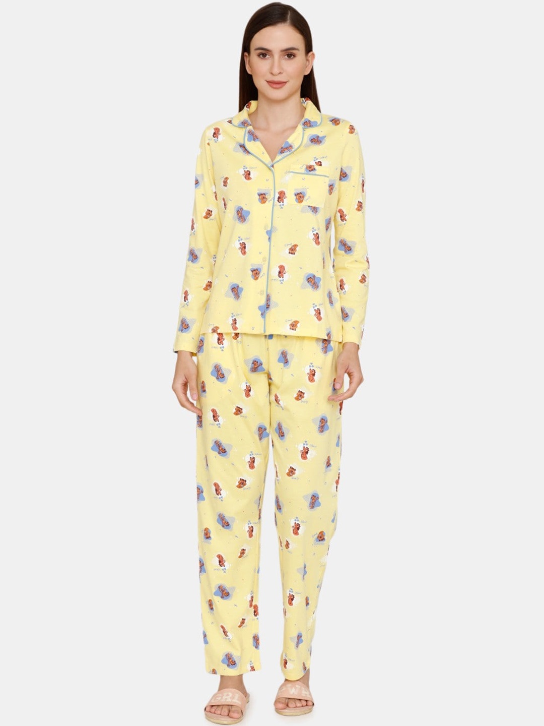 

Zivame Women Yellow Night suits