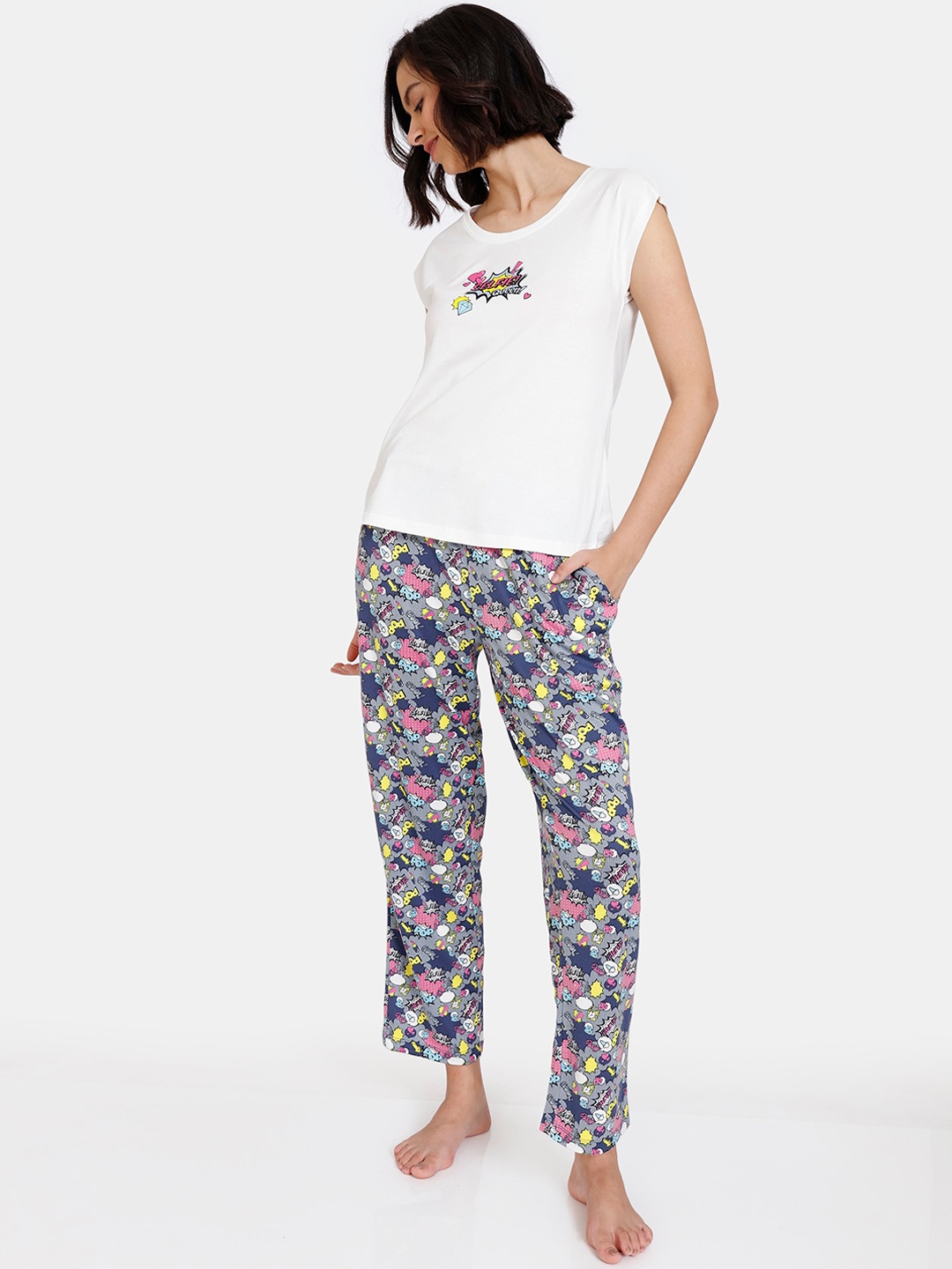 

Zivame Women White Night suits